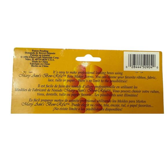 Vintage 90s Mary Ann's Bow-Rific Bow Maker Form Kit Starter Set Fiber Crafts - Picture 7 of 9